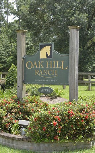 The original Oak Hill Ranch sign, established 1987